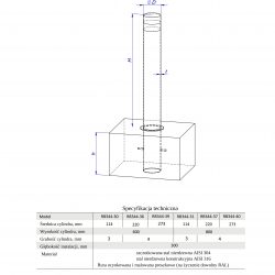 Bollard Drogowy Staly Rb34 Schemat 1