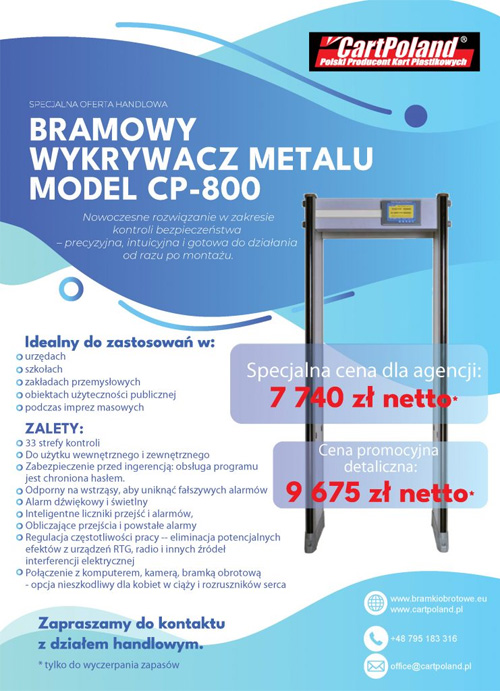 Bramowy Wykrywacz Metalu Cartpoland Oferta
