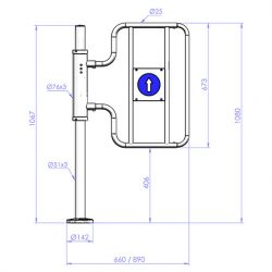 Bramka Uchylna Mechaniczna Cp101 05 Schemat
