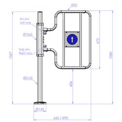 Bramka Uchylna Mechaniczna Lewa Cp101 08 3